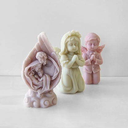 Prayer Angel Aromatherapy Candle Silicone Mold Epoxy Resin DIY