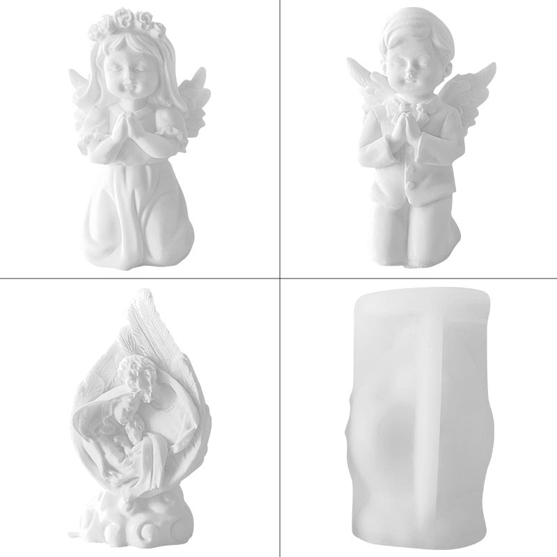 Prayer Angel Aromatherapy Candle Silicone Mold Epoxy Resin DIY