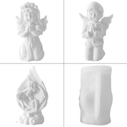 Prayer Angel Aromatherapy Candle Silicone Mold Epoxy Resin DIY