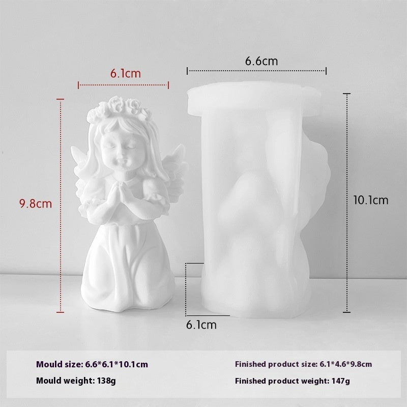 Prayer Angel Aromatherapy Candle Silicone Mold Epoxy Resin DIY