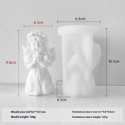 Prayer Angel Aromatherapy Candle Silicone Mold Epoxy Resin DIY